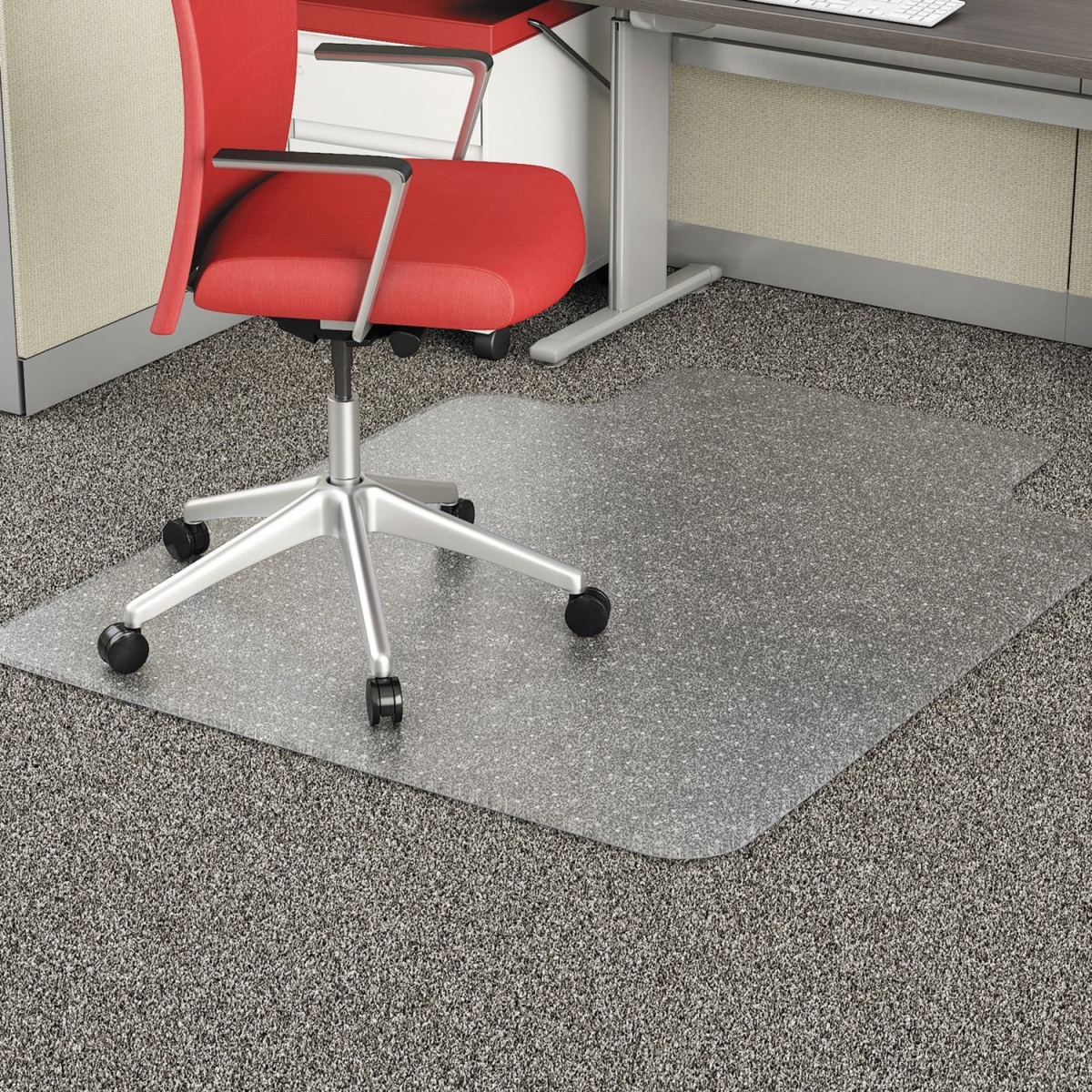 Alera Mat3648cfpl Studded Chair Mat For Flat Pile Carpet