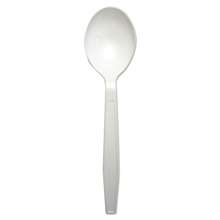 Souphwppwh Heavyweight Polypropylene Cutlery - Soup Spoon , White