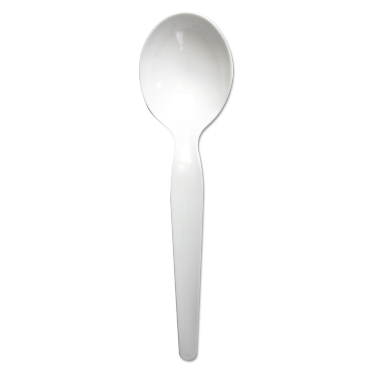 Souphwpswh Heavyweight Polypropylene Cutlery - Soup Spoon , White