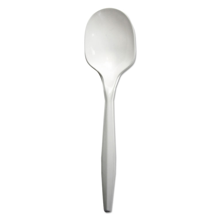 Soupmwppwh Mediumweight Polypropylene Cutlery - Soup Spoon , White