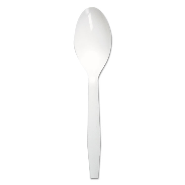 Teamwpswh Mediumweight Polypropylene Cutlery Teaspoon - White