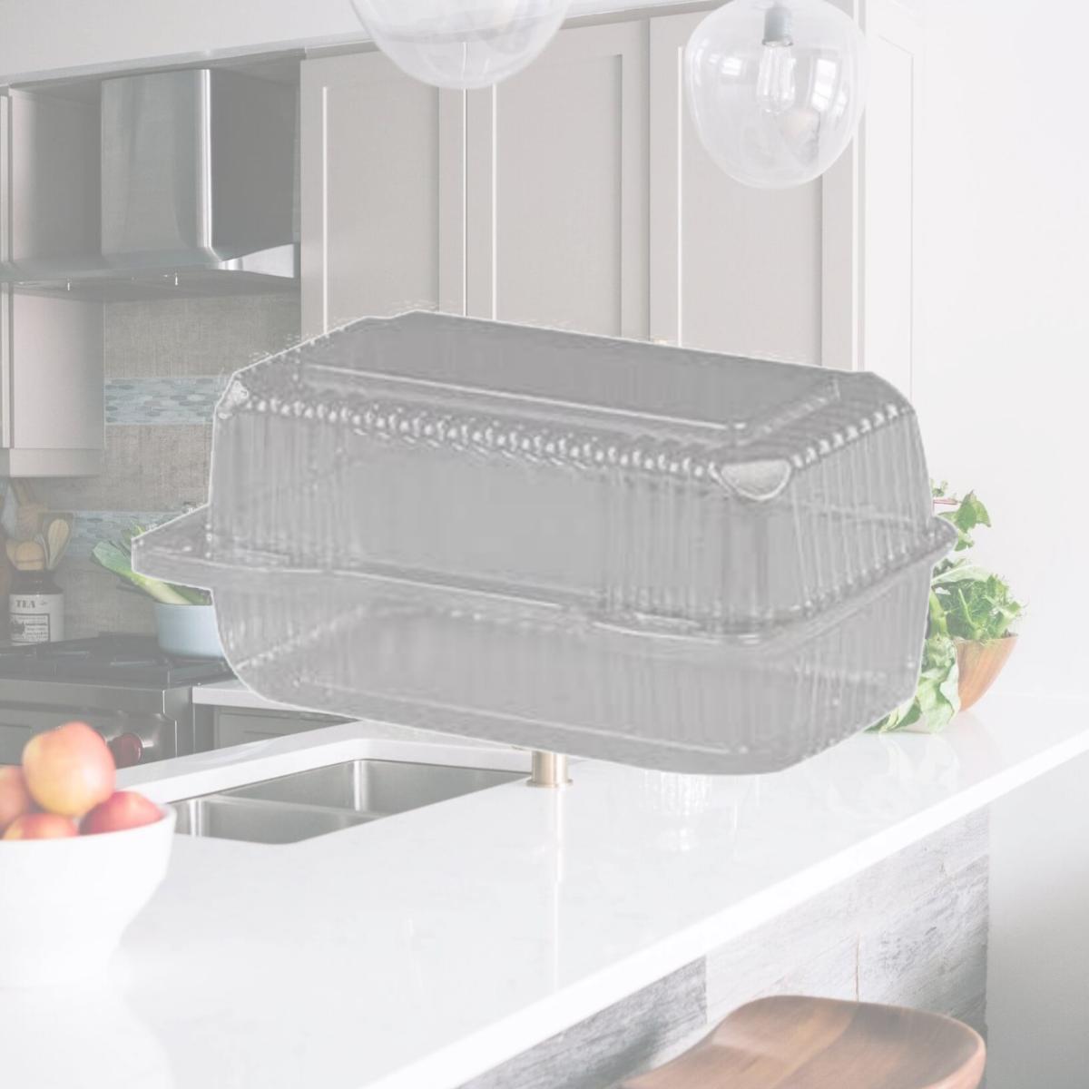 Picture of HFA 6051S500 5 in. Plastic Container, Clear - 500 per Case