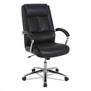 Alera Aleka34119 High-back Leather Office Chair, Black