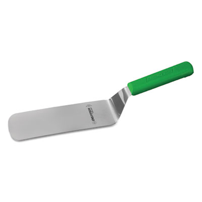 019693g 8 X 3 In. Sani Safe Cake Turner, High-carbon Steel With Green Handle