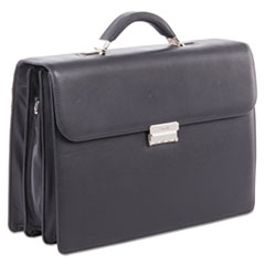 49545801 Briefcase Medium Leather - Black