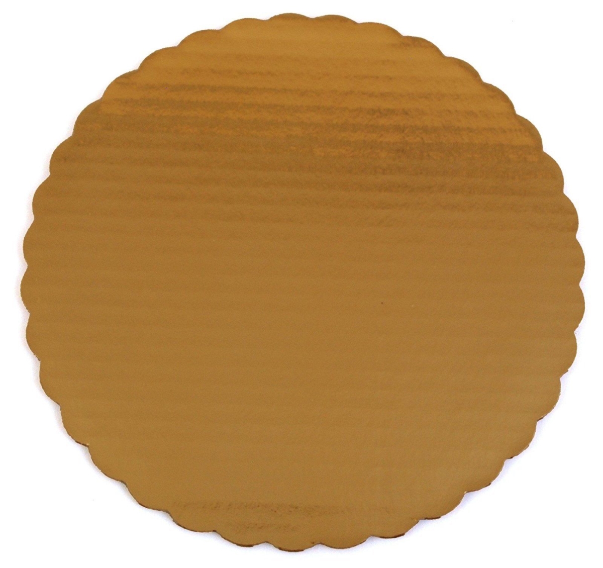 1615 10 In. Greaseproof Sturdy Corrugated Cake Circle, Gold Metallic