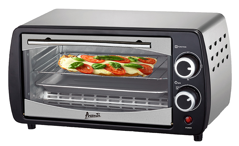 Pow31b 0.32 Cu. Ft. Toaster Oven Stainless Steel, 14.5 X 11.5 X 8 In. - Black