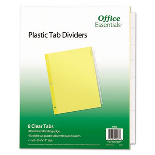 11468 11 X 8.5 In. Clear Insertable 8-tab Index Divider Set, Letter