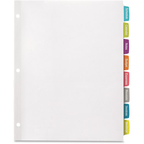 14440 White Label Tab Divider - 5-tab, 20 Per Pack