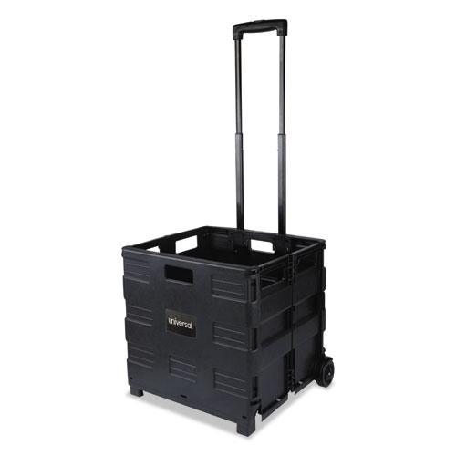 14110 Collapsible Mobile Storage Crate, Black