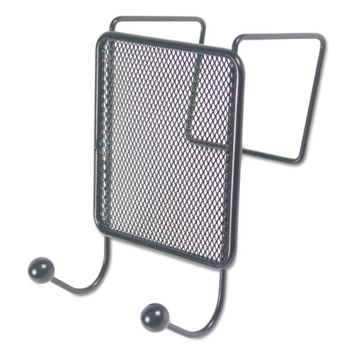 20017 4.12 X 6 In. Wire Mesh Partition Coat Hook, Black