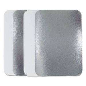 L245500 7 X 5 In. Paper Silver Flat Lids, 1.5 Lbs
