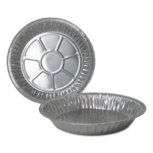 210040 9 In. Aluminum Foil Shallow Pie Pans, Silver