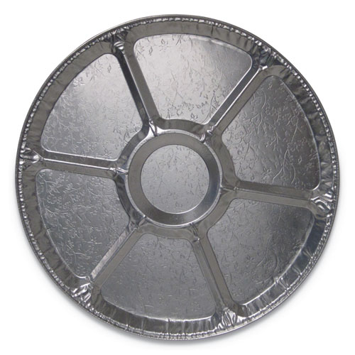 18ls 18 In. Aluminum Lazy Susan Cater Trays, Silver
