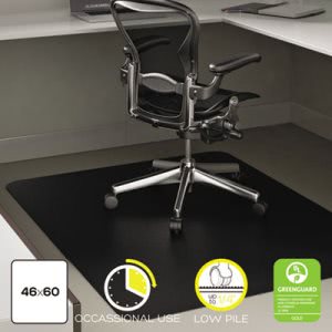 Cm11442fblk 46 X 60 In. Economat Chair Mat For Low Pile, Black