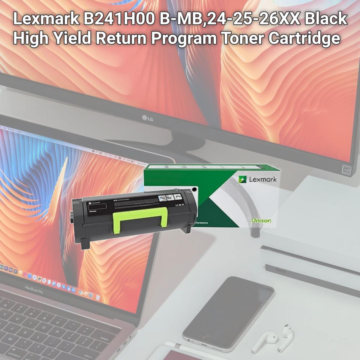 Picture of Lexmark B241H00 B-MB,24-25-26XX Black High Yield Return Program Toner Cartridge