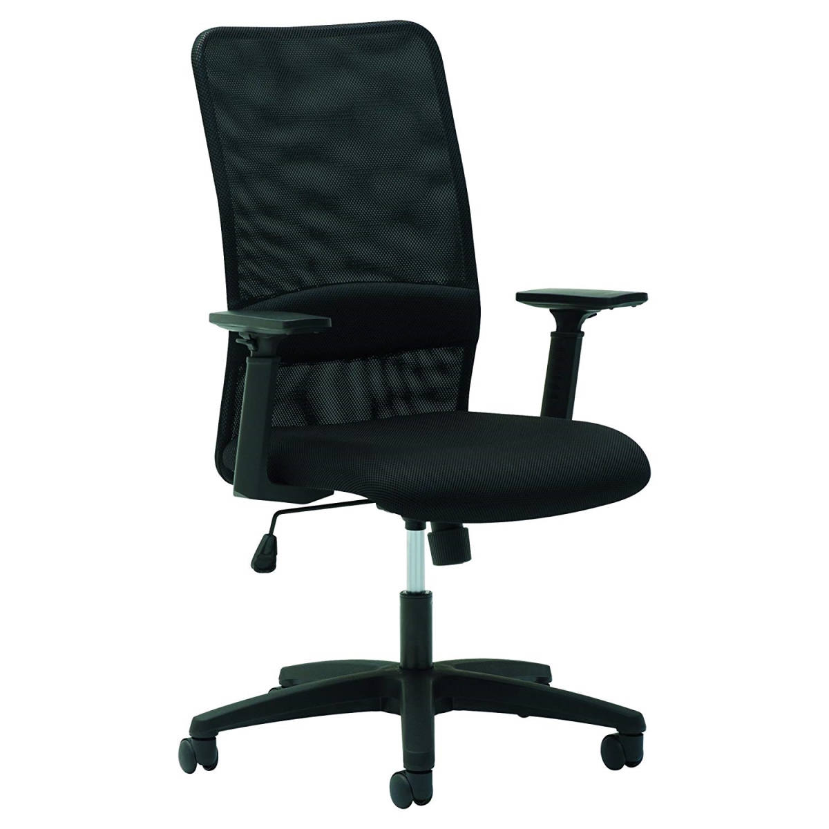 Sm4117 Mesh High-back Chair With Height Adjustable T-bar Arms, Black