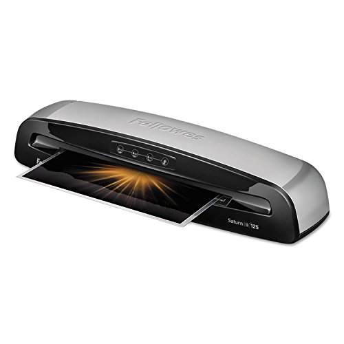 Fellowes 5736601 12 In. X 5 Mil Saturn3i 125 Laminator With Pouch Starter Kit - Silver & Black