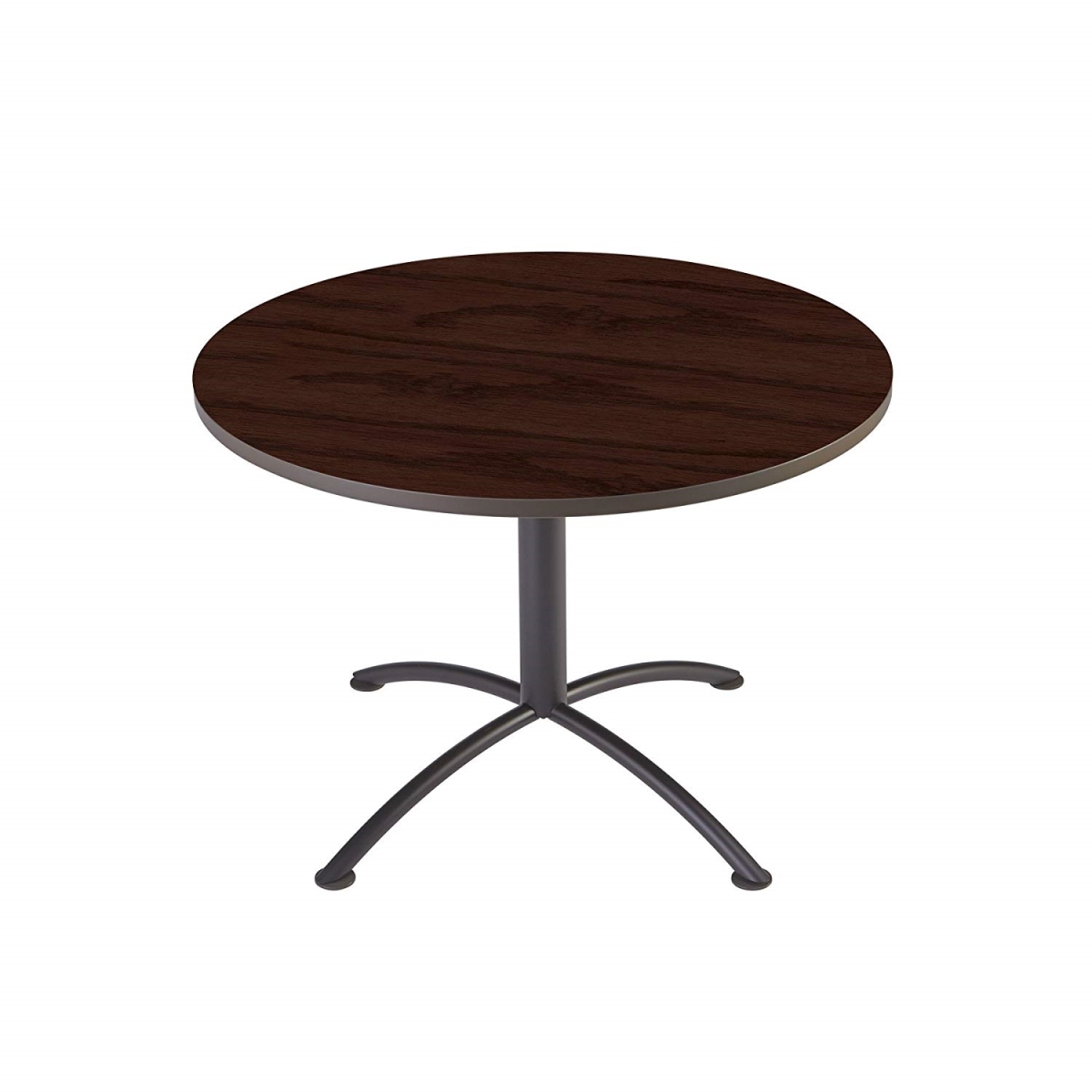 69738 42 Dia. X 29 In. Iland Table, Contour With Round Seated Style - Mahogany & Black
