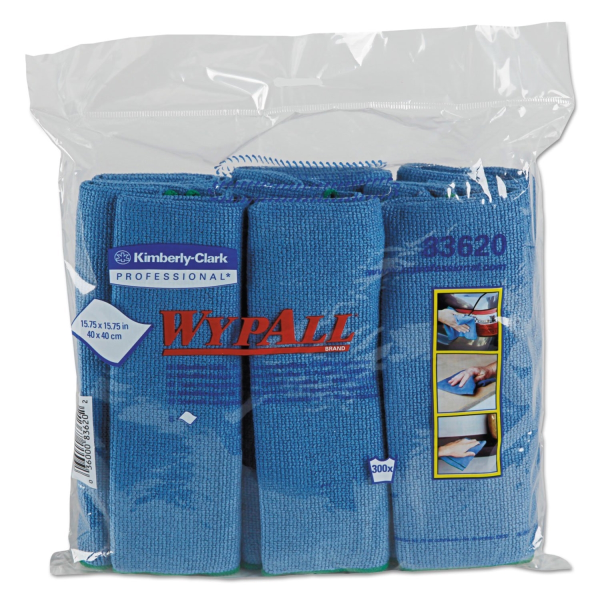 Kimberly Clark Consumer 83620ct 15.75 X 15.75 In. Microfiber Cloths, Reusable - Blue