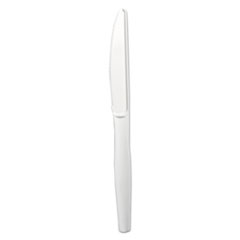 Knifemwps Mediumweight Polystyrene Cutlery Knife - White, 1000 Per Case