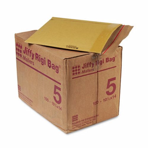 89314 No. 5, 10.5 X 14 In. Jiffy Rigi Bag Mailer, Natural Kraft