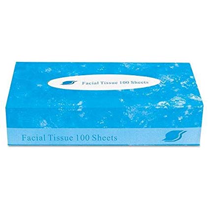 Facial30100 Boxed 2-ply Facial Tissue, White - 100 Sheets Per Box