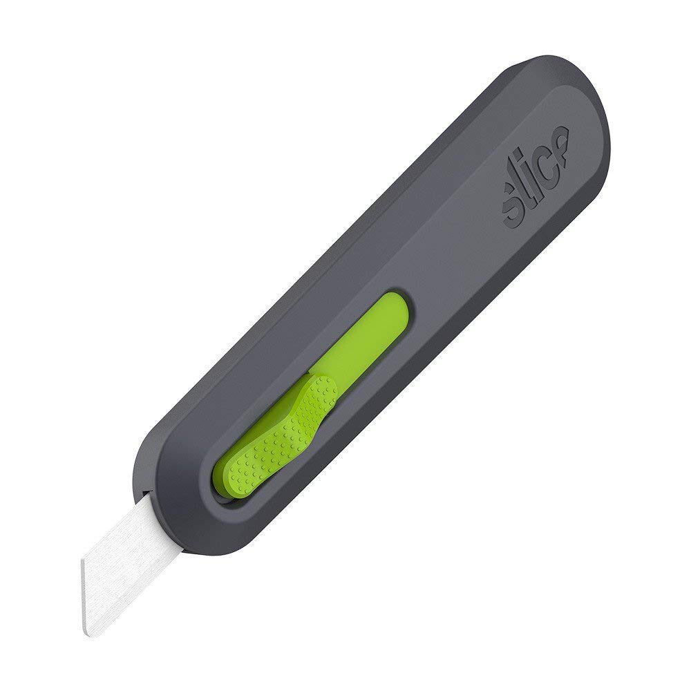 10554 Auto-replaceable Stainless Steel Double-sided Utility Knife - Gray & Green