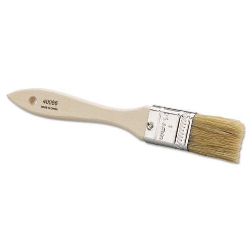 Weiler 40066 1 In. Hog Bristle Eco-1 Disposable Chip & Oil Brush, Wood - White
