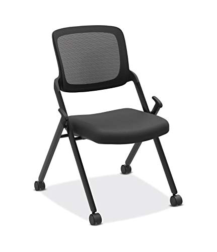 Vl304blk Nesting & Stacking Armless Chair - Black