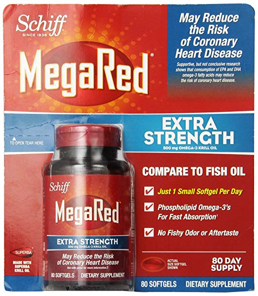 98093ea 500 Mg Extra Strength Omega 3 Krill Oil Softgel - 80 Count