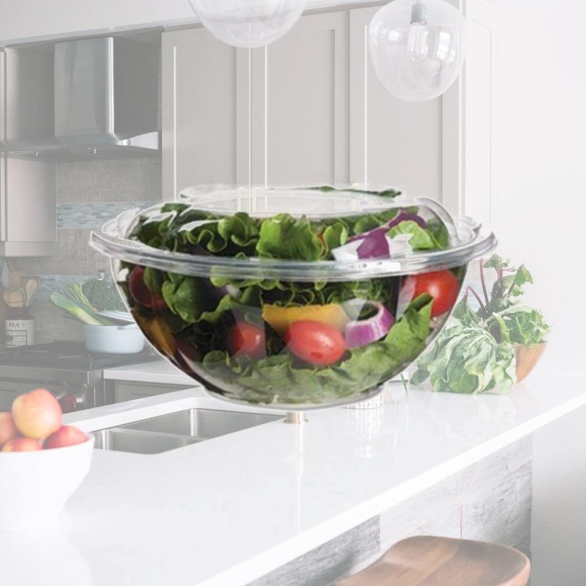 Picture of Eco-Products EPSB18 18 oz Renewable & Compostable Salad Bowl with Lid Container, Clear