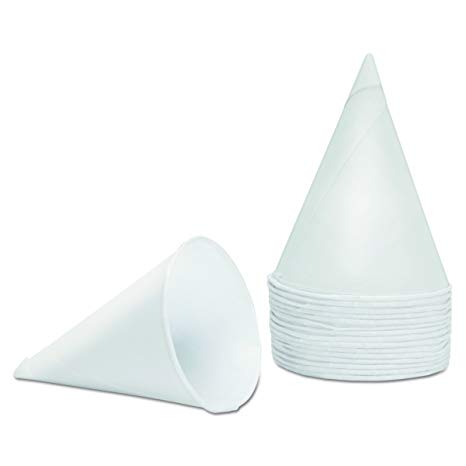45kbr 4.5 Oz Paper Cone Cups, White - 5000 Per Case