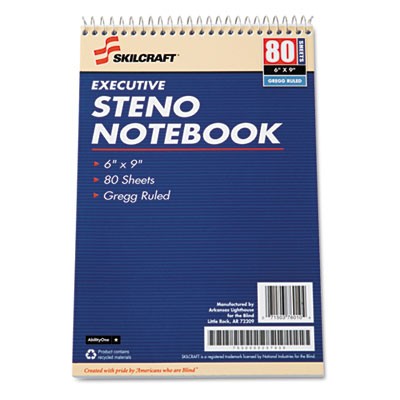 6 X 9 In. Executive Steno Notebook With 80 Sheets