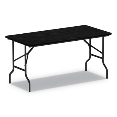 Alera Ft726018bk 60 X 18 In. Rectangular Wood Folding Table, Black