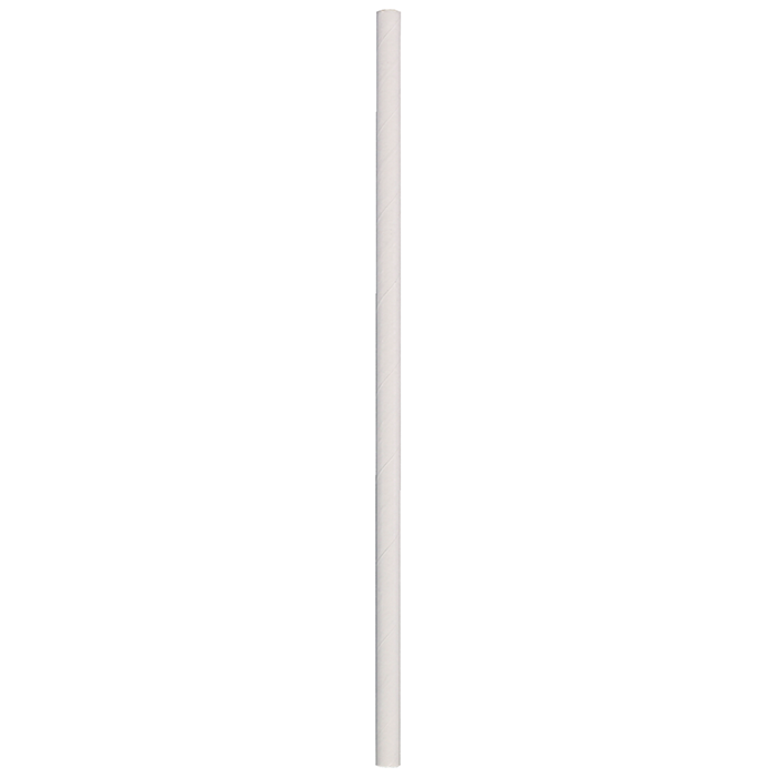 600195 Compostable Unwrapped Drinking Straws, White