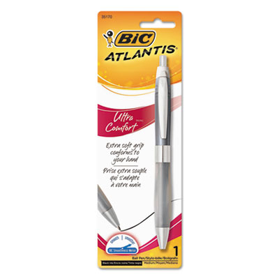 Vcgup11xbk Black Atlantis Ultra Comfort Retractable Ballpoint Pen