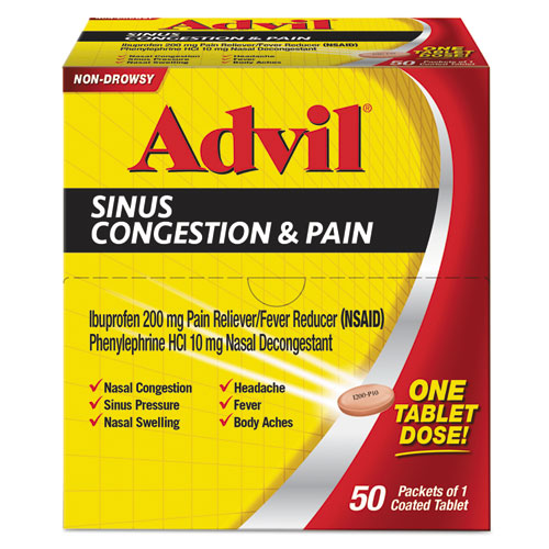 19901 Sinus Congestion & Pain Relief - 50 Per Box