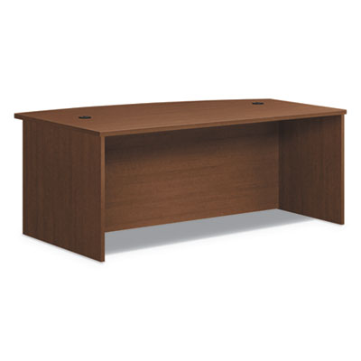 Lm7242f 72 In. Foundation Bow Front Top Desk Shell, Shaker Cherry