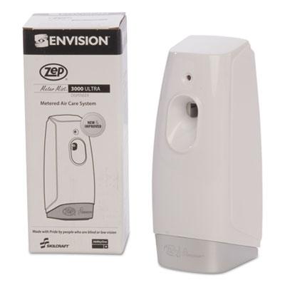 4264187 Skilcraft Zep Meter Mist 3000 Odor Control Dispenser, White