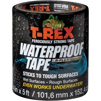 285987 4 In. X 5 Ft. Waterproof Tape, Black