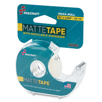 5167575 0.75 X 36 In. Yield Matte Skilcraft Tape With Dispenser, Clear