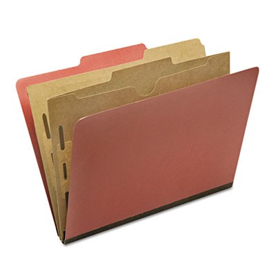 6006976 Classification Pocket Folder With 6-section - Earth Red