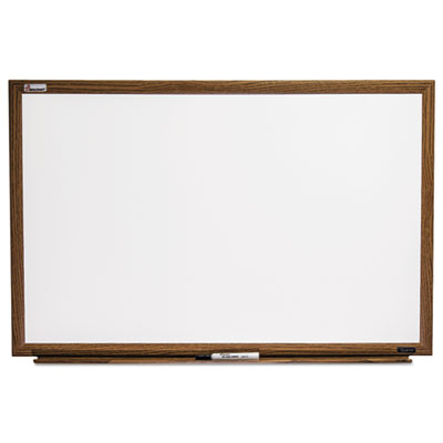 6305156 48 X 36 In. Skilcraft Quartet Melamine Dry Erase White Board, Light Brown