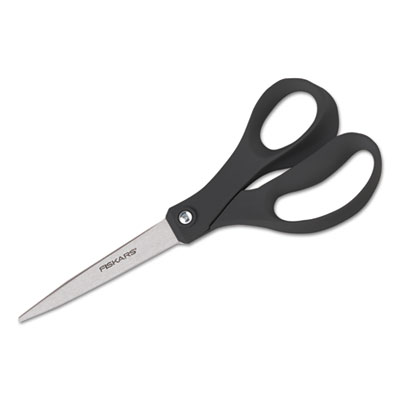 1508101001 8 In. Pointed Contoured Recycled Scissors, Black