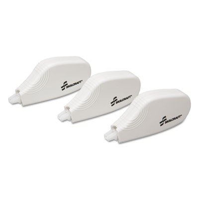 5117933 Skilcraft Correction Tape With Non-refillable Mini Dispenser, White - Pack Of 3