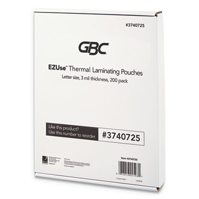 3740725 3 Ml Ezuse Thermal Laminating Pouches - Pack Of 200