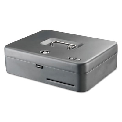 2216194gc2 Tiered Cash Box With Bill Weights, Gray