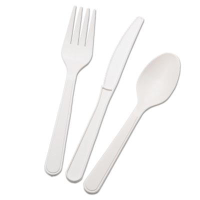 5643560 7360015643560 Biobased Cutlery Set With Knife, Spoon & Fork