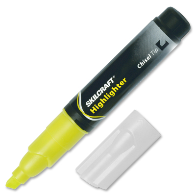 9044476 7520009044476 Chisel-tip Large Fluorescent Highlighter, Yellow